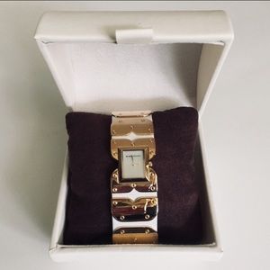 BCBG MaxAzria White Leather Watch